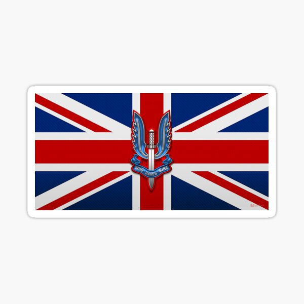 Special Air Service S A S Insignia Over U K Flag Sticker For Sale By Captain7 Redbubble