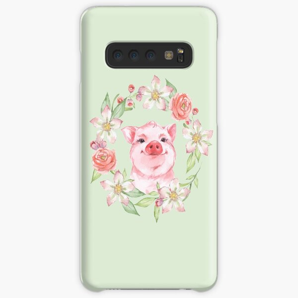 Pig and flowers Samsung Galaxy Snap Case