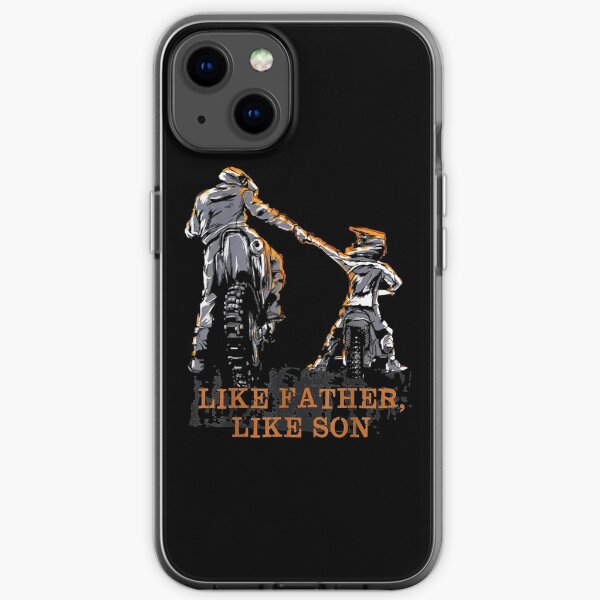 Cadeau de motocross Dirt Bike - cadeau comme père comme fils pour papa et fils Coque souple iPhone