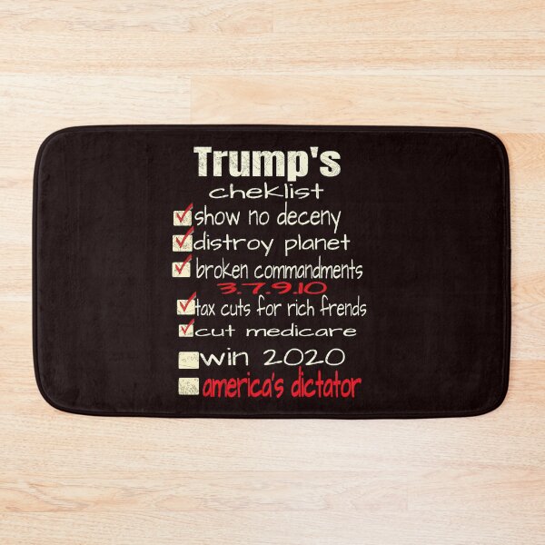 Item preview, Political Trump's Misspelled Checklist 2020  designed and sold by walkingrock.