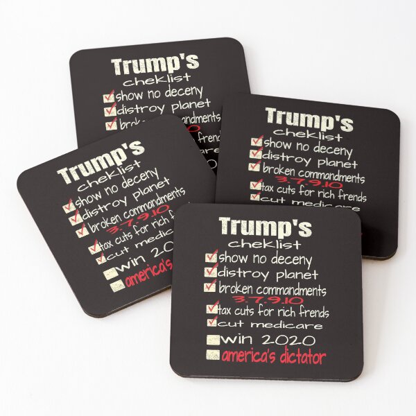 Item preview, Political Trump's Misspelled Checklist 2020  designed and sold by walkingrock.