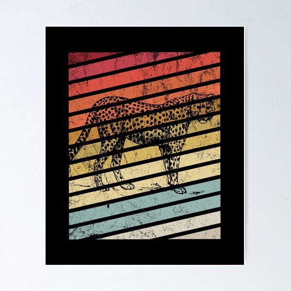 Artikelvorschau, Vintage Cheetah Lover Retro Big Cat Silhouette Geschenkprodukt entworfen und verkauft von Grabitees.
