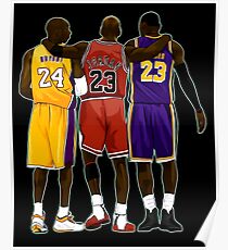Kobe Michael Lebron Together Poster