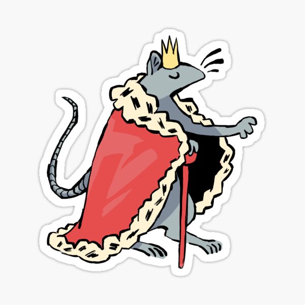 Rat King Wall Art Print // Cute Royal Lord of the Rats & Mice 