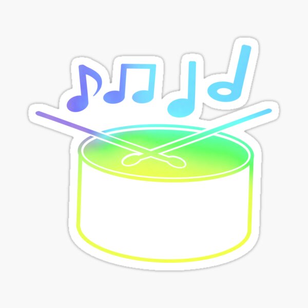 Colorful drum Glossy Sticker