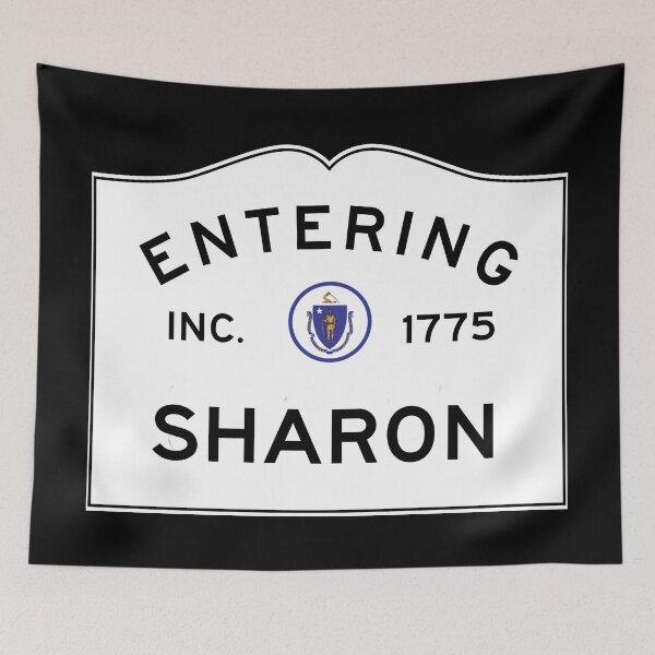 Item preview, Entering Sharon Massachusetts - Commonwealth of Massachusetts Road Sign  designed and sold by NewNomads.