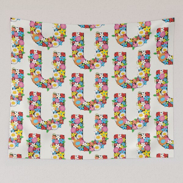 Item preview, Spring Flowers Alphabet U Monogram designed and sold by fatfatin.