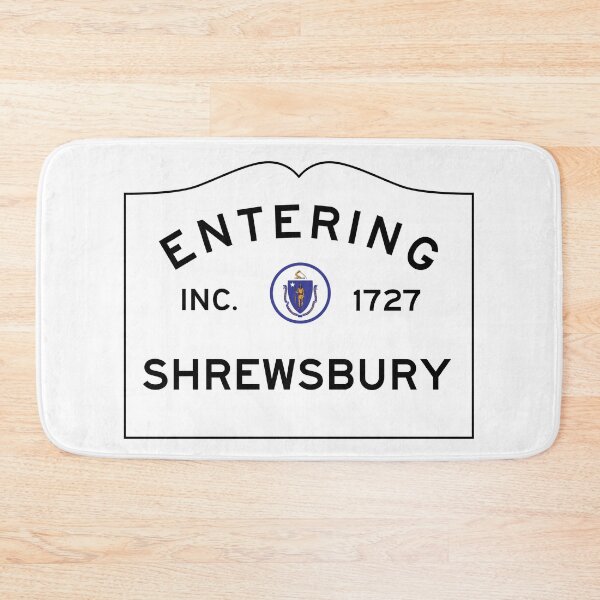 Item preview, Entering Shrewsbury Massachusetts - Commonwealth of Massachusetts Road Sign  designed and sold by NewNomads.