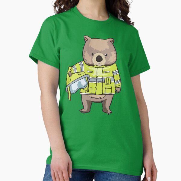 Vista previa del artículo con la obra «Wombat Wombats Bombero Australia Hero Regalo», diseñado y vendido por LouiseLamoure.