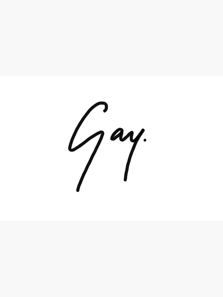 Thumbnail 4 of 4, Zipper Pouch, Gay signature - monochrome designed and sold by Jimmies.