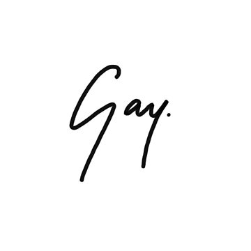 Artwork thumbnail, Gay signature - monochrome by Jimmies