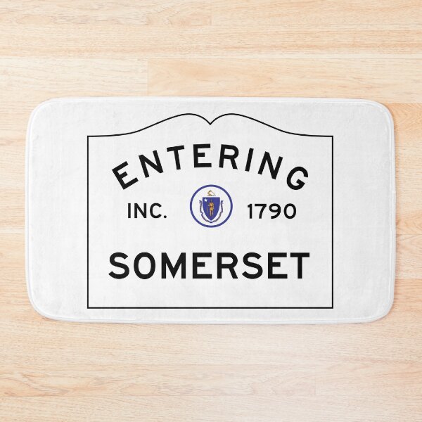 Item preview, Entering Somerset Massachusetts - Commonwealth of Massachusetts Road Sign  designed and sold by NewNomads.