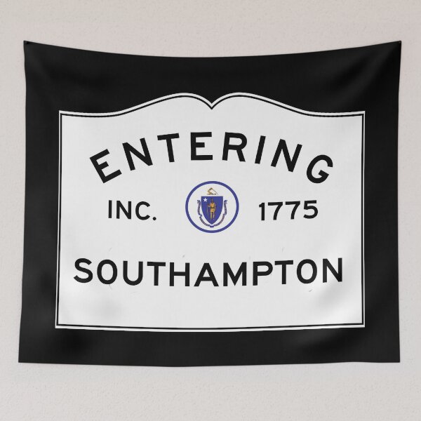 Item preview, Entering Southampton Massachusetts - Commonwealth of Massachusetts Road Sign  designed and sold by NewNomads.