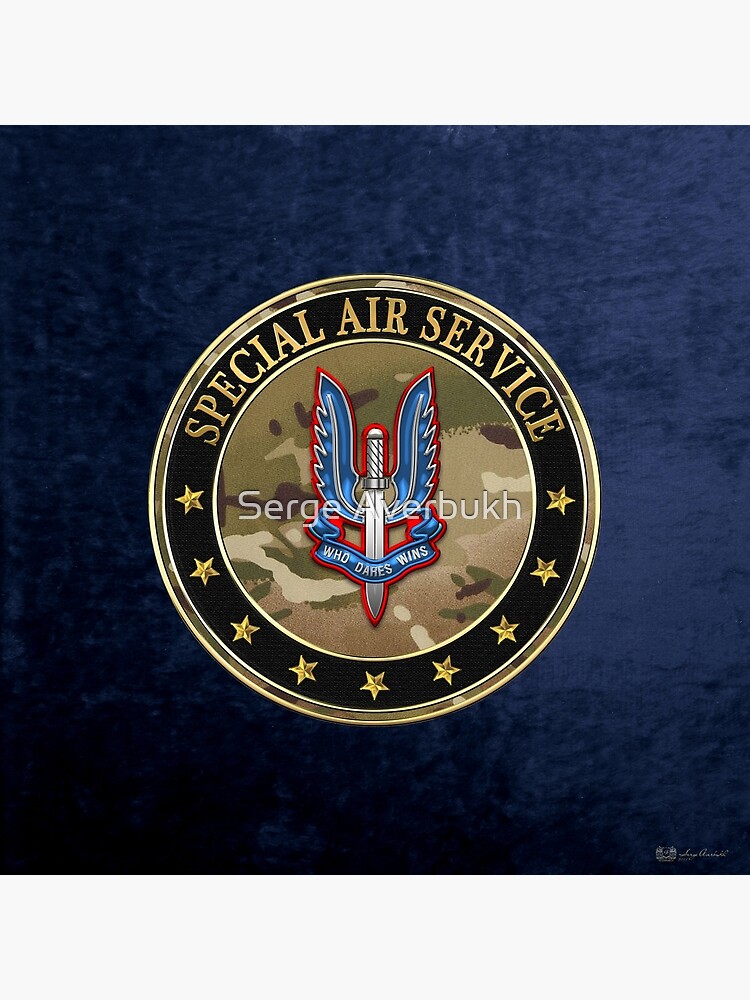 Special Air Service S A S Insignia Special Edition Over Blue Velvet