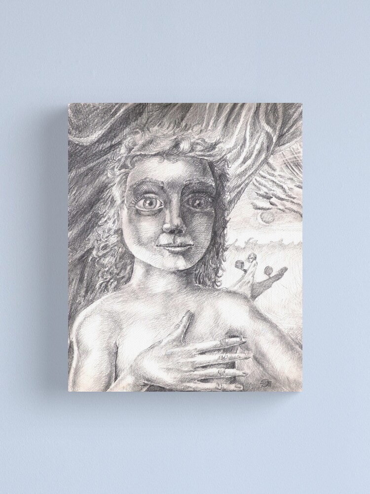 Alternate view of Pandora (the drawing) Canvas Print