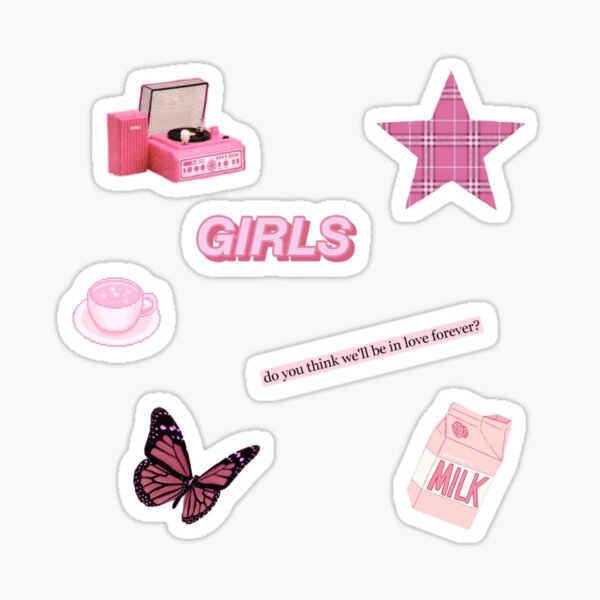 "Pink Sticker Pack" Sticker for Sale by Yellowdaisi | Redbubble