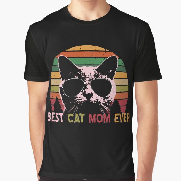 Item preview, Best Cat MOM Ever - Vintage Retro Cat MOM Gift T-Shirt designed and sold by adelpro.