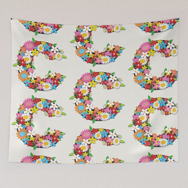 Item preview, Spring Flowers Alphabet C Monogram designed and sold by fatfatin.