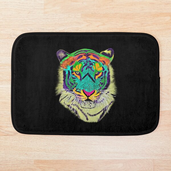 Item preview, Cabeza de tigre brillante y colorida, coloreada a mano de la foto que tomé designed and sold by With My Hands By K.