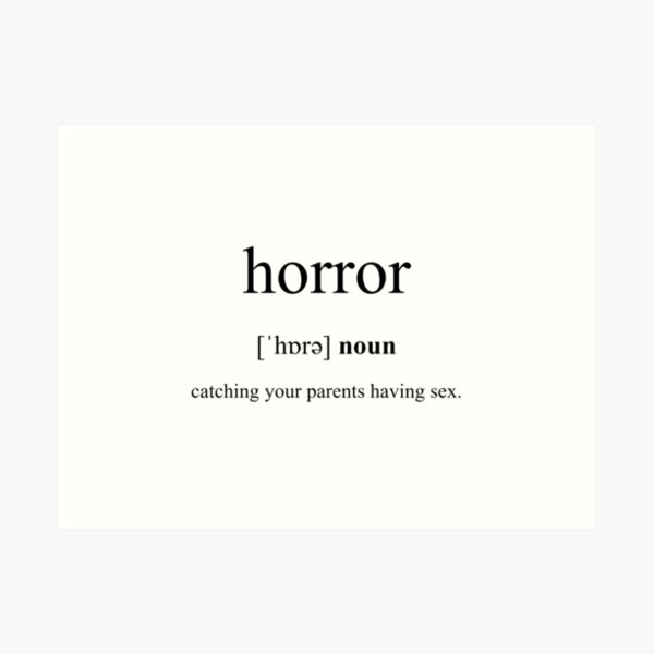 horror-definition-dictionary-collection-art-print-by-designschmiede