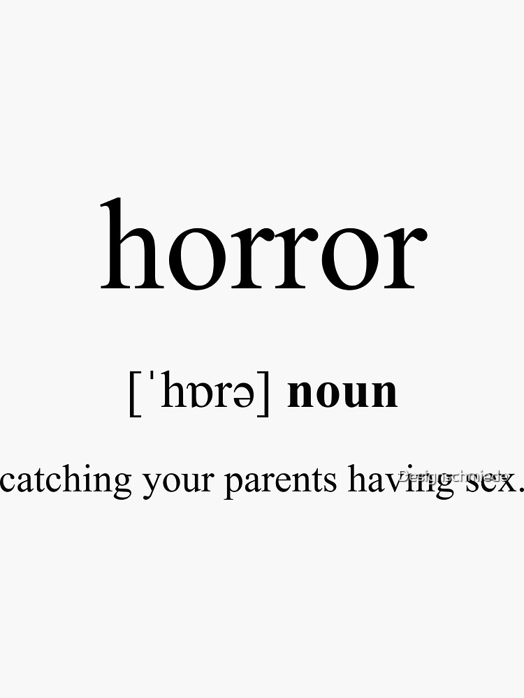 "Horror Definition Dictionary Collection" Sticker for Sale by