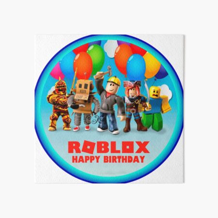 Roblox And Family In A Round Area Art Board Print By Best5trading Redbubble - gnome face roblox