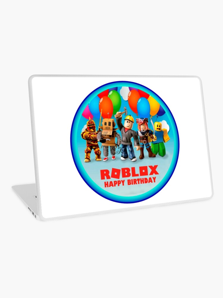 Roblox And Family In A Round Area Laptop Skin By Best5trading Redbubble - create new roblox account macbook air