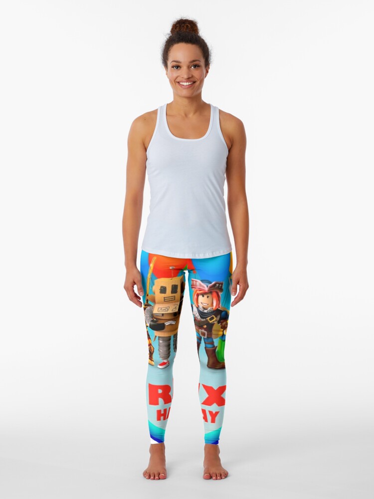 Roblox And Family In A Round Area Leggings By Best5trading Redbubble - roblox leggings