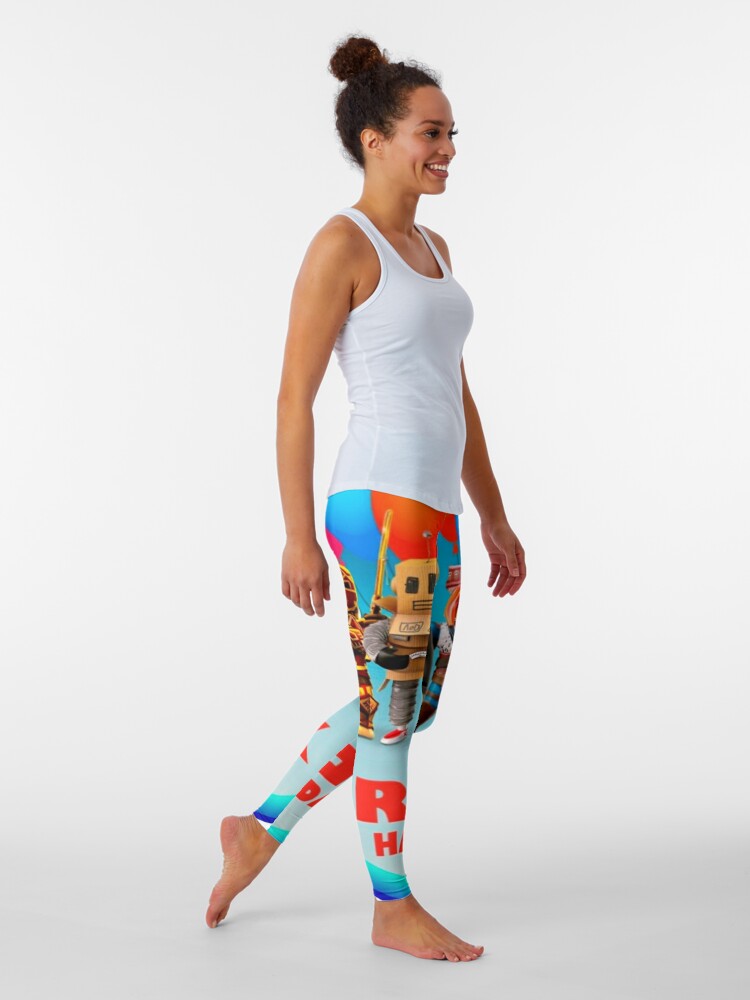 Roblox And Family In A Round Area Leggings By Best5trading Redbubble - roblox leggings