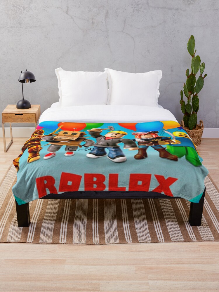 Roblox And Family In A Round Area Throw Blanket By Best5trading Redbubble - roblox gift throw blanket by minimalismluis