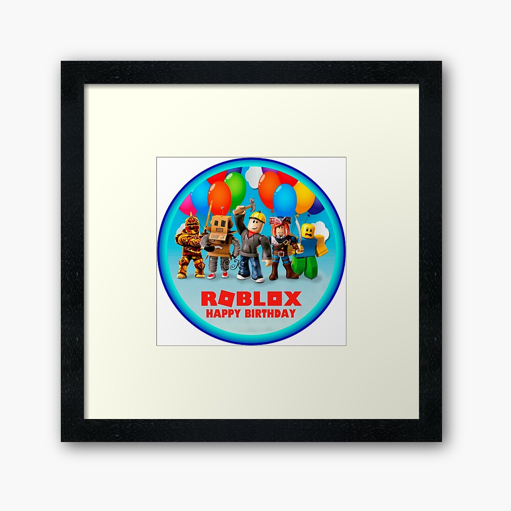 Roblox And Family In A Round Area Framed Art Print By Best5trading Redbubble - roblox family s
