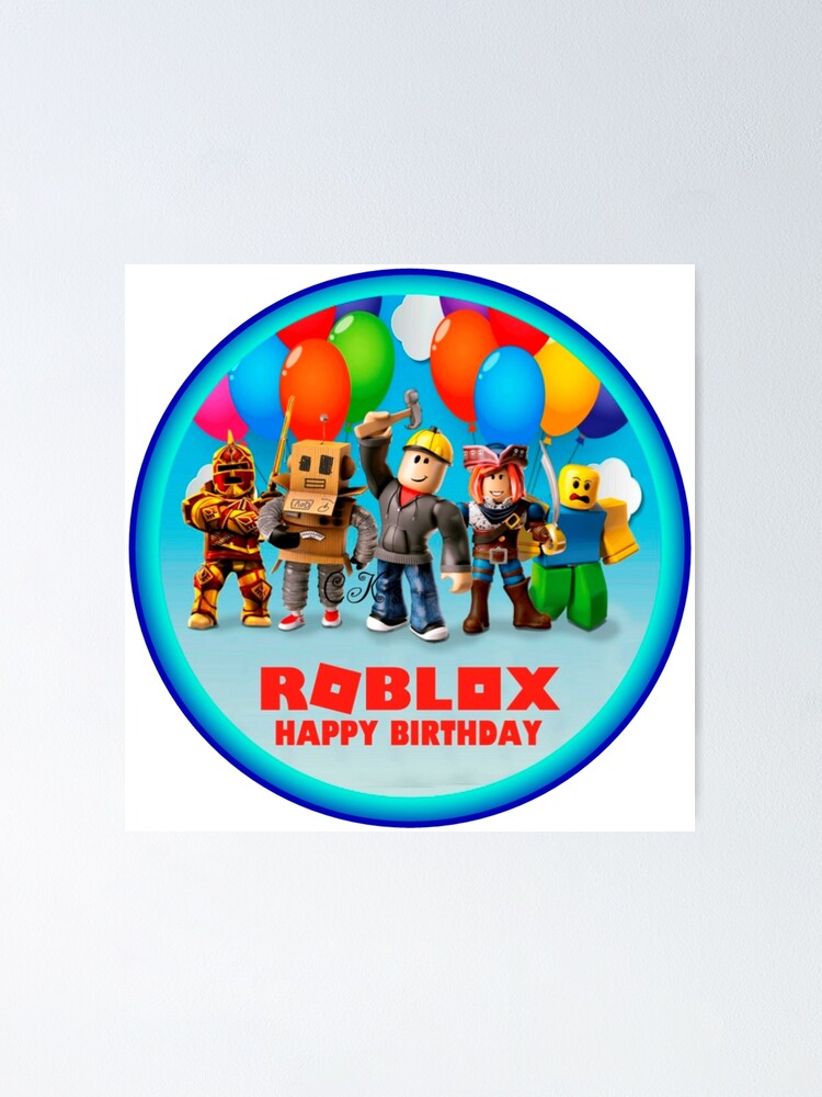 Roblox And Family In A Round Area Poster By Best5trading Redbubble - roblox paper print poster