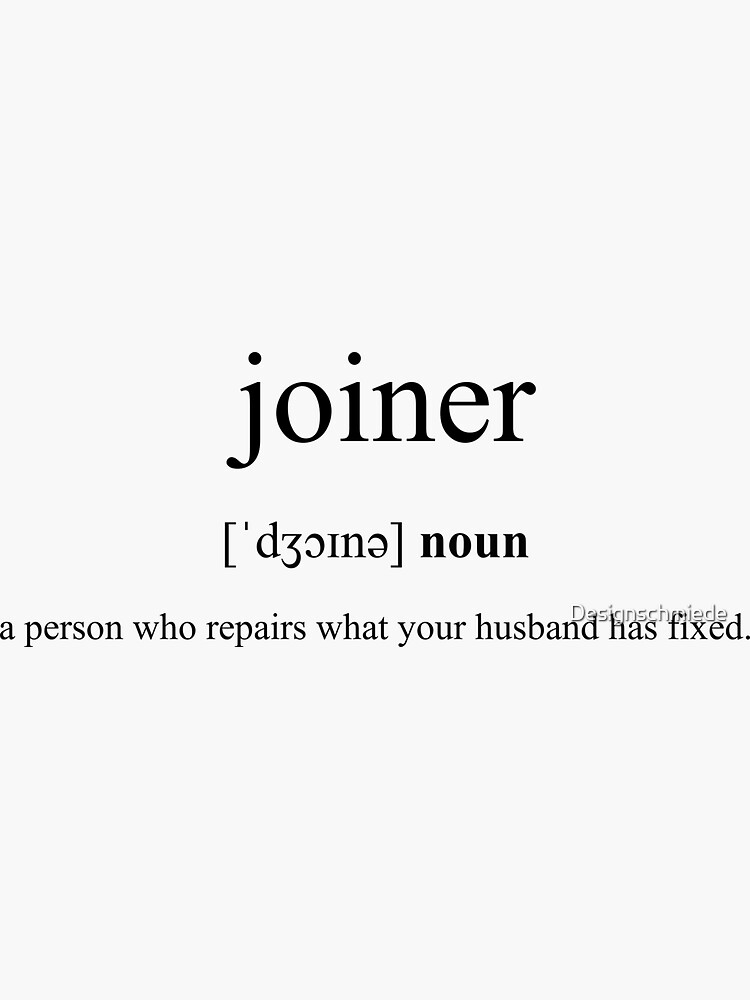 "Joiner Definition Dictionary Collection" Sticker for Sale by