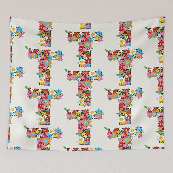 Item preview, Spring Flowers Alphabet T Monogram designed and sold by fatfatin.