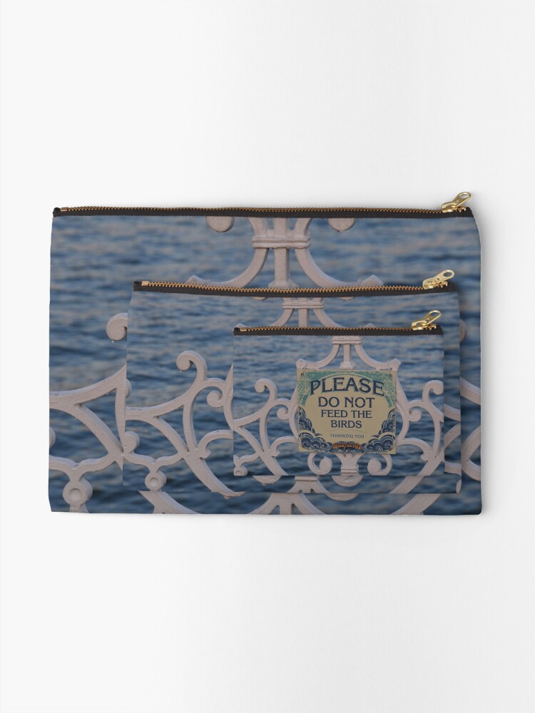 Alternate view of Please don't feed the birds Zipper Pouch