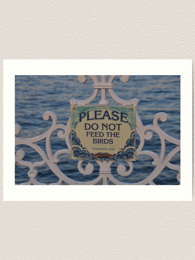Alternate view of Please don't feed the birds Art Print