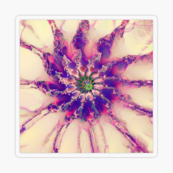 Fractalize abstraction Transparent Sticker