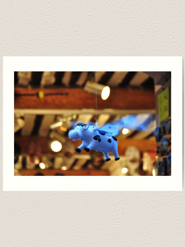 Alternate view of When the cows will fly Art Print