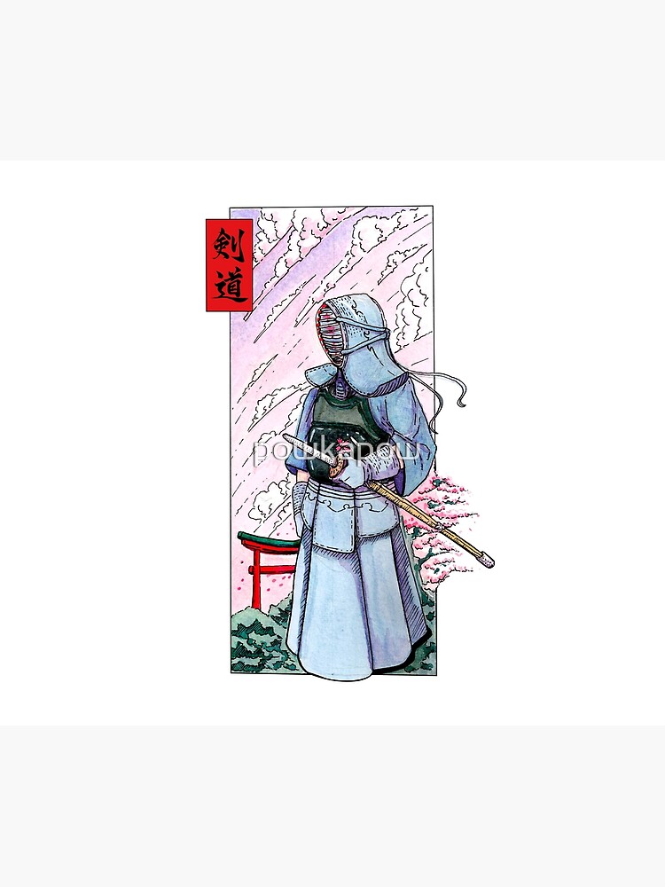 Kendoka watercolor in Japan by powkapow