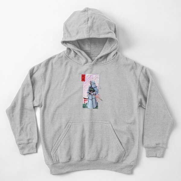 Kendoka watercolor in Japan Kids Pullover Hoodie