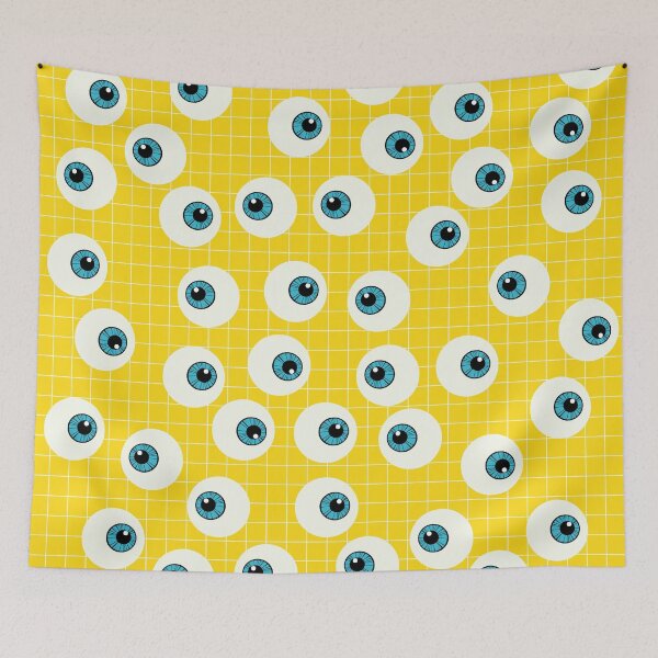 Item preview, Cute Blue Eyes on Yellow Background designed and sold by kapotka.