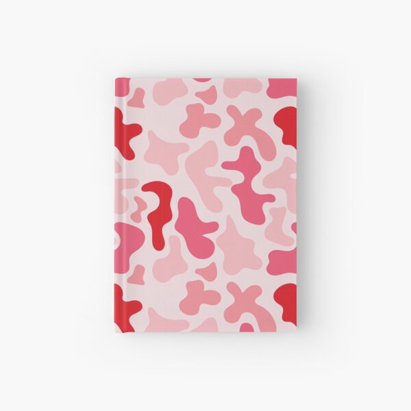 Pink & red abstract pattern Hardcover Journal