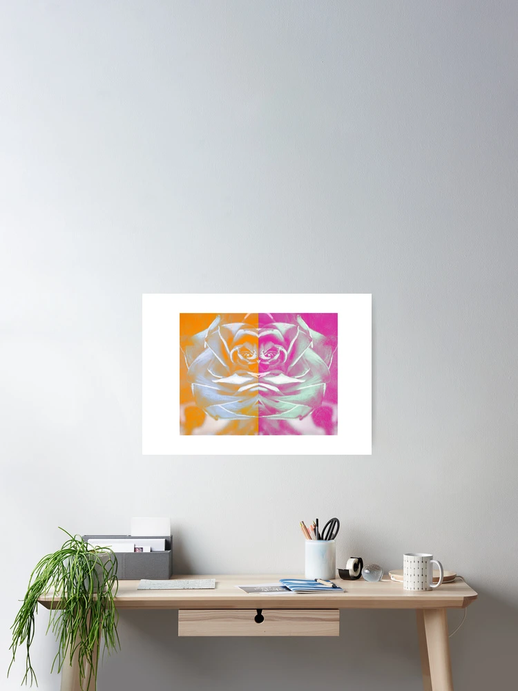 Thumbnail 2 of 3, Poster, two half Roses designed and sold by Roswitha Lorz.