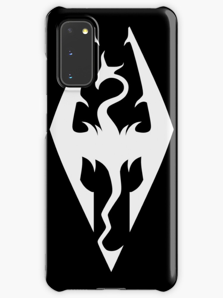 Tesv Skyrim Logo White Case Skin For Samsung Galaxy By Astlogo Redbubble