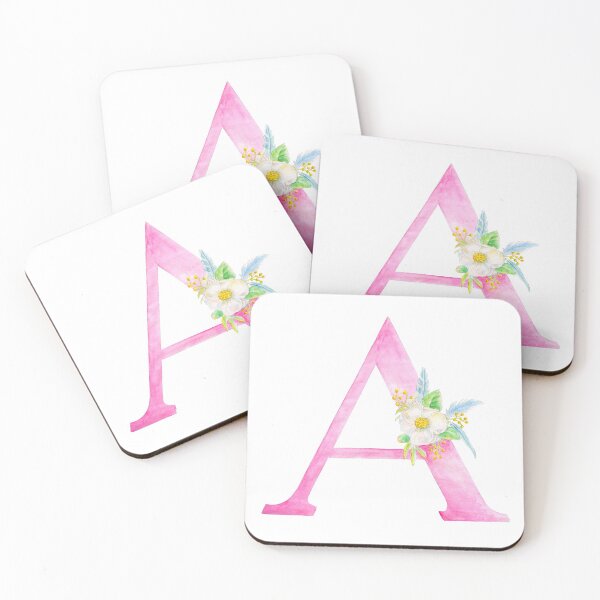Item preview, Floral watercolor letter art pink designed and sold by Sarah Trett.