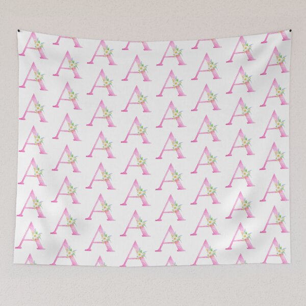 Item preview, Floral watercolor letter art pink designed and sold by Sarah Trett.