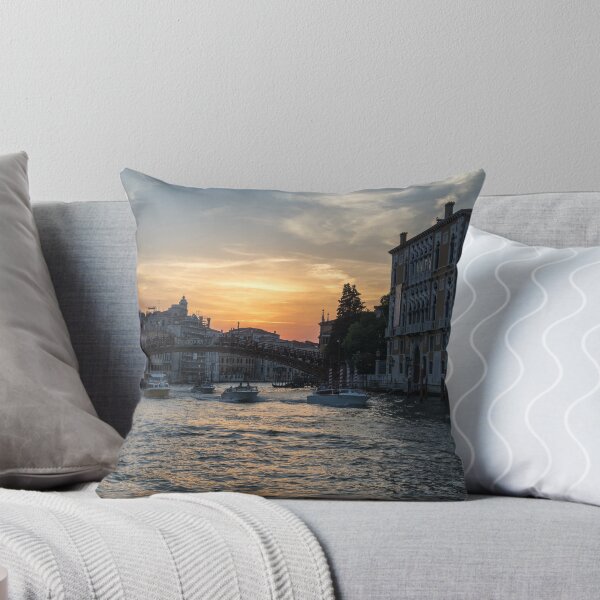 Item preview, Classic Venetian - Sunset Boat Traffic under the Accademia Bridge on the Grand Canal designed and sold by Georgia Mizuleva.