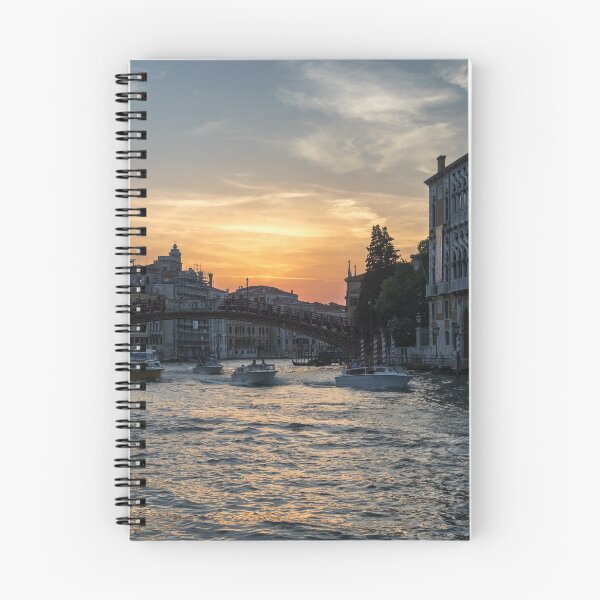 Item preview, Classic Venetian - Sunset Boat Traffic under the Accademia Bridge on the Grand Canal designed and sold by Georgia Mizuleva.
