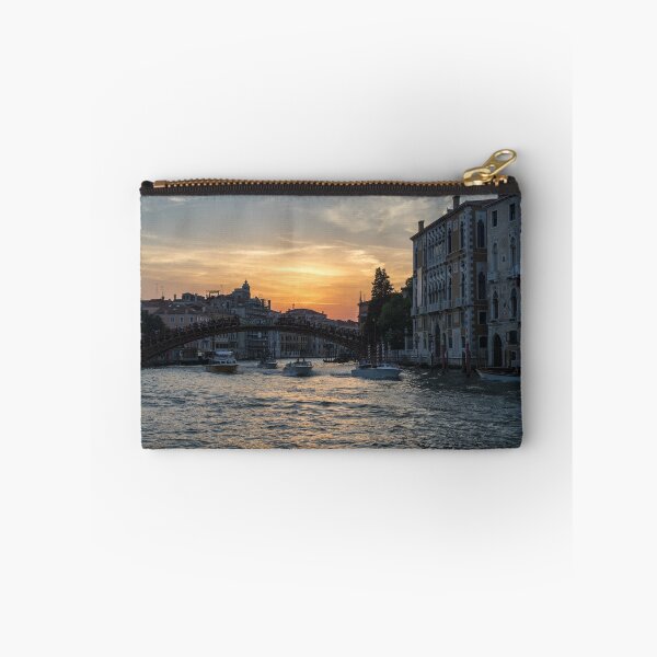 Item preview, Classic Venetian - Sunset Boat Traffic under the Accademia Bridge on the Grand Canal designed and sold by Georgia Mizuleva.