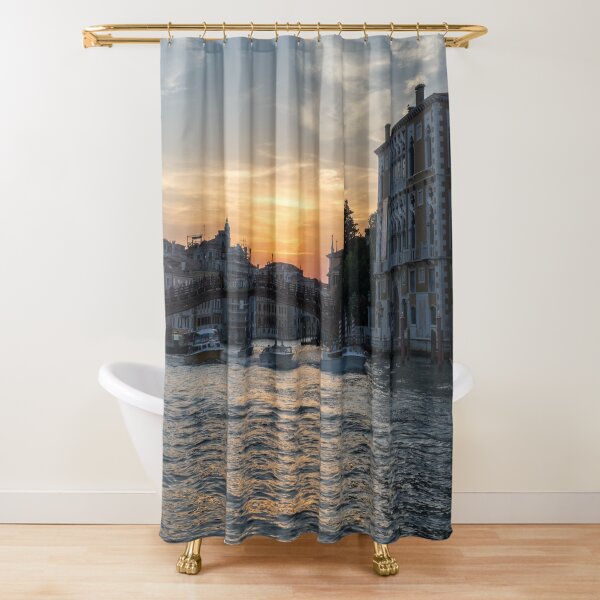 Item preview, Classic Venetian - Sunset Boat Traffic under the Accademia Bridge on the Grand Canal designed and sold by Georgia Mizuleva.